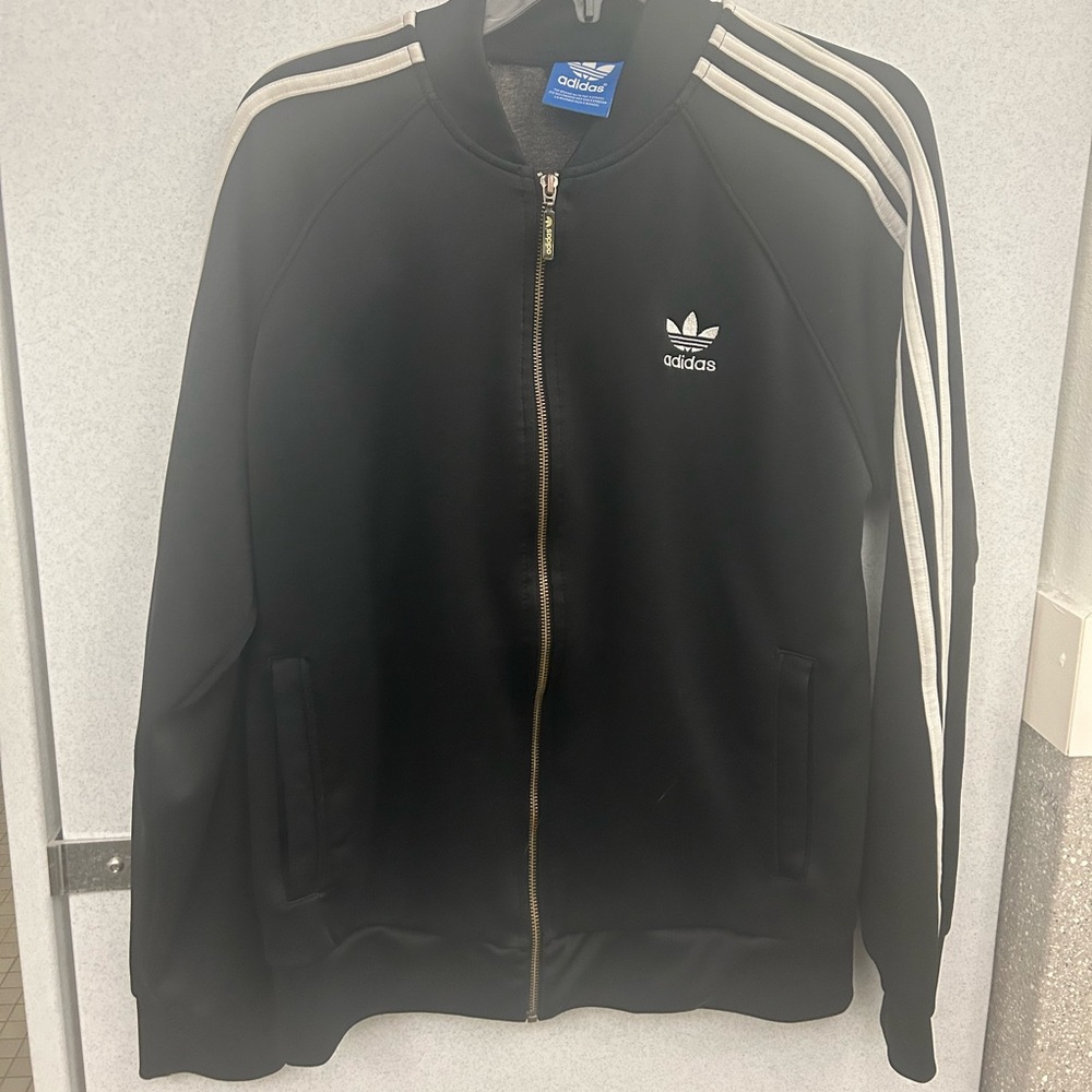 Black new addidas track runner jacket